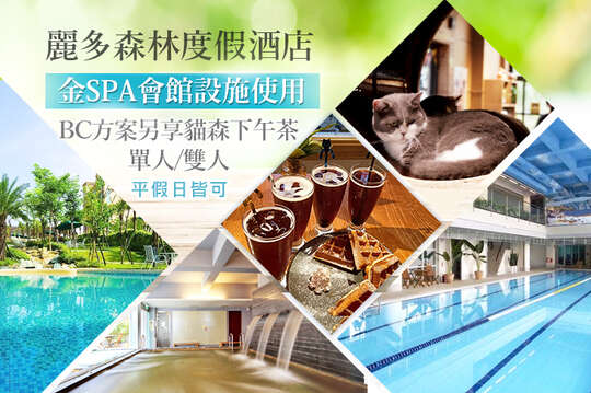 單人/雙人金SPA會館設施使用，BC方案另享下午茶，平假日皆可使用，歡樂親子假期