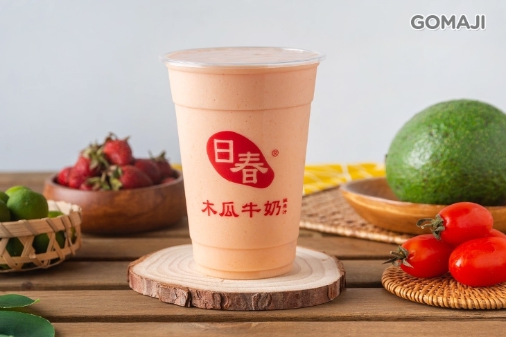 日春木瓜牛奶