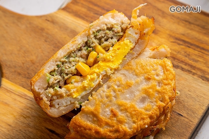 全是柴蔥蛋肉堡