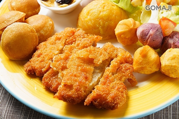 摻在一起