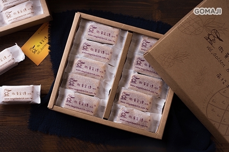 微黃金磚糕點