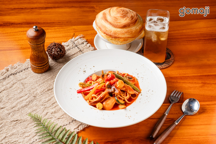 野菇食蔬番茄義大利麵