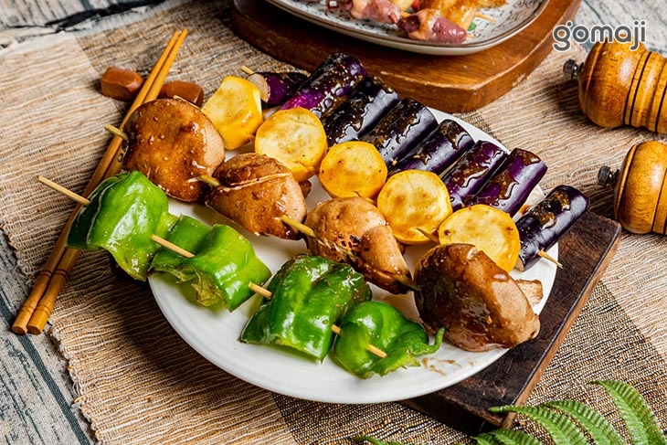 各式蔬食串燒