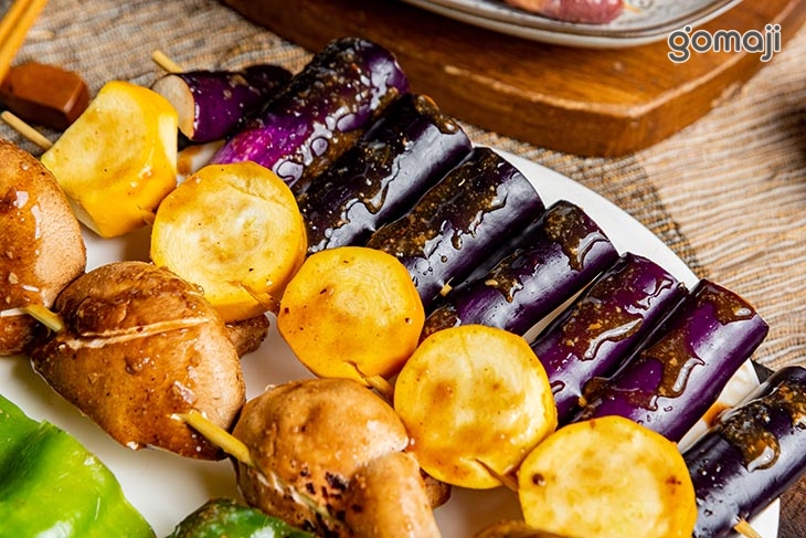 各式蔬食串燒