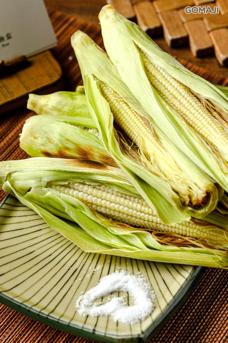 烤玉米筍+柚子大根
