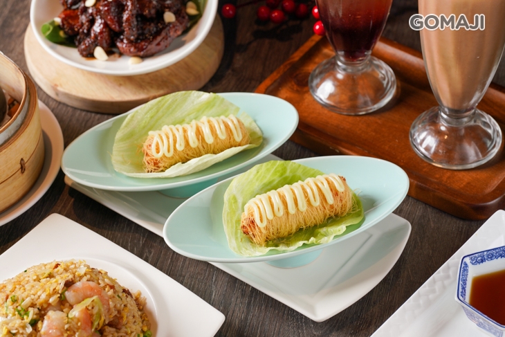 生菜鮮蝦龍鬚卷