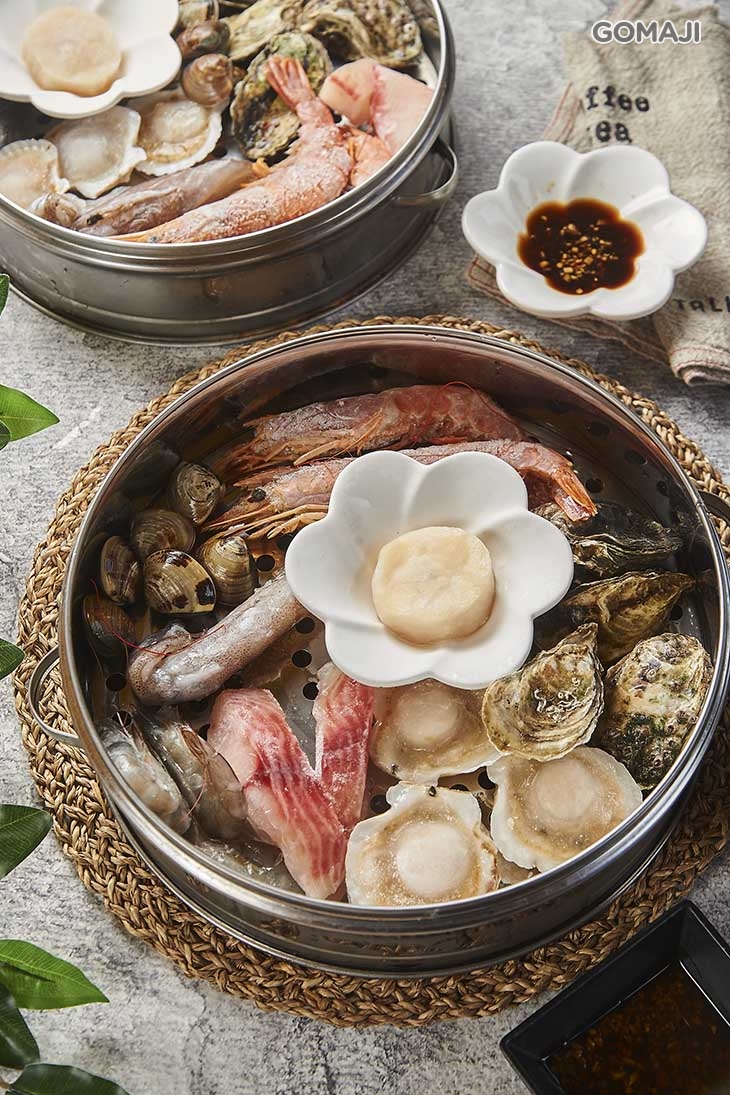 蒸海鮮塔一層