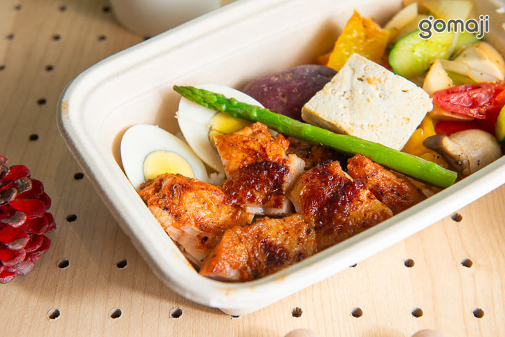 香草嫩雞三明治沙拉餐盒