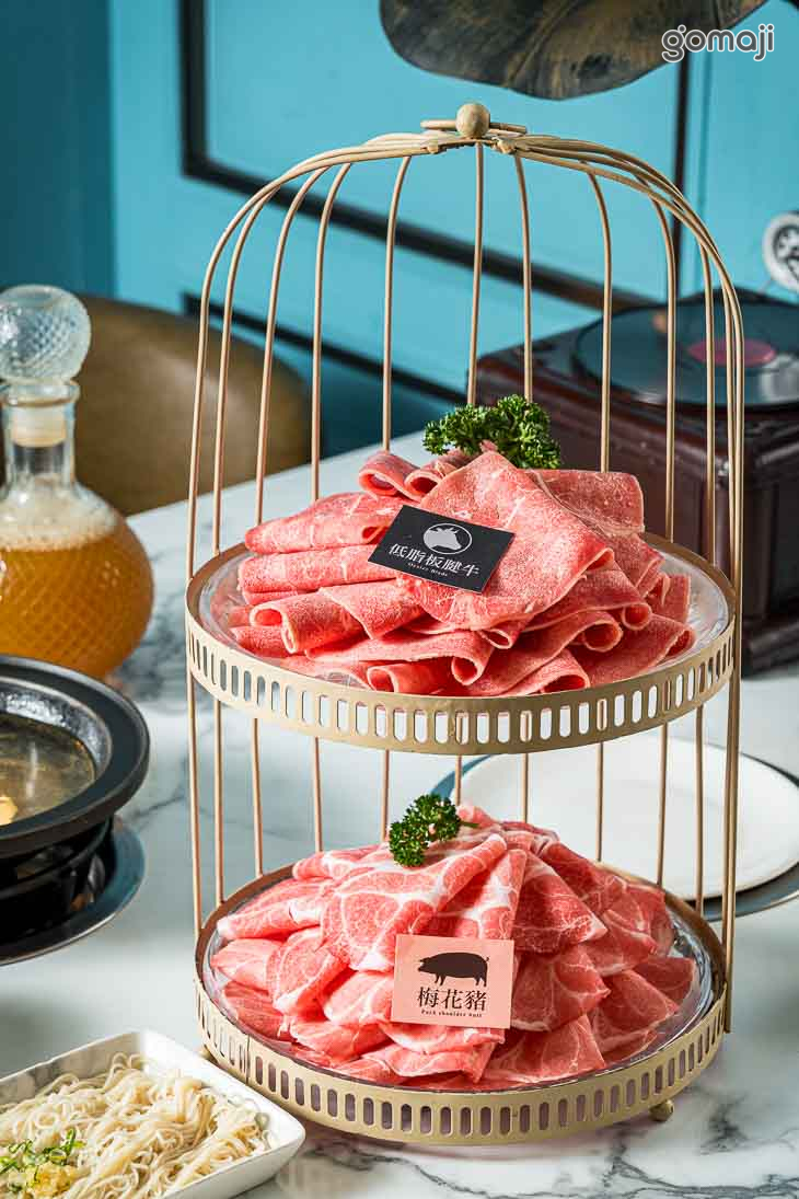 雙人肉肉鳥籠 爽嗑肉-牛豬雙拼