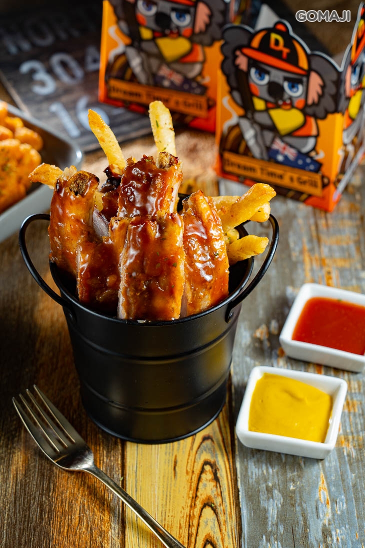 火烤澳洲風味豬肋排(單點附薯條) 