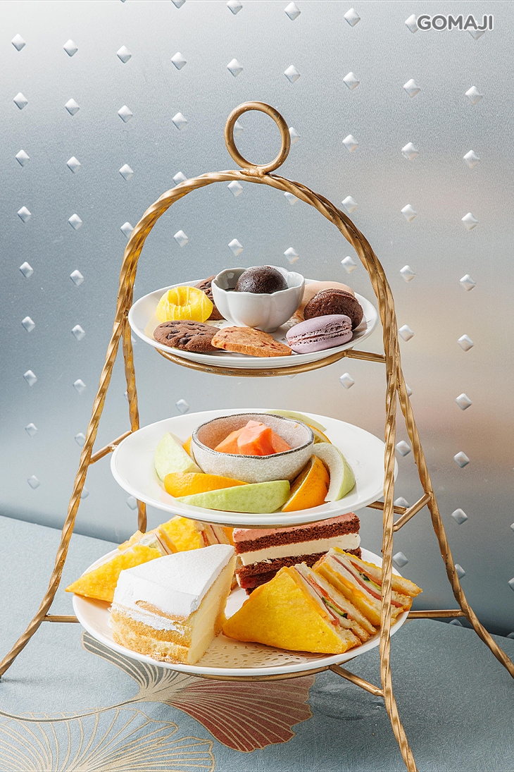 三層式下午茶一組+飲品四杯