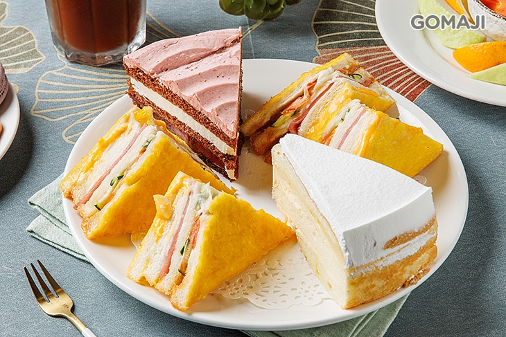 三層式下午茶一組+飲品四杯