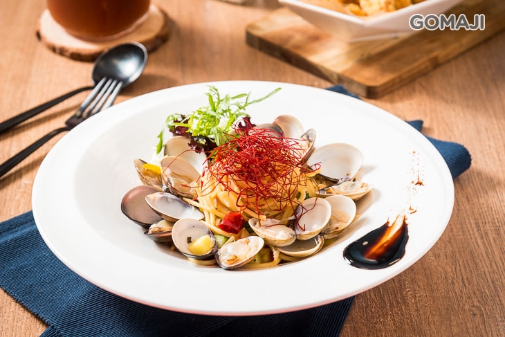 爆蒜白酒大蛤義大利麵