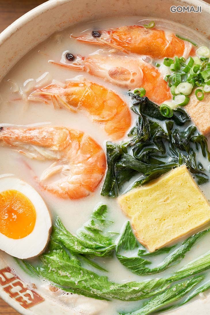 山藥牛奶甜甘白蝦麵