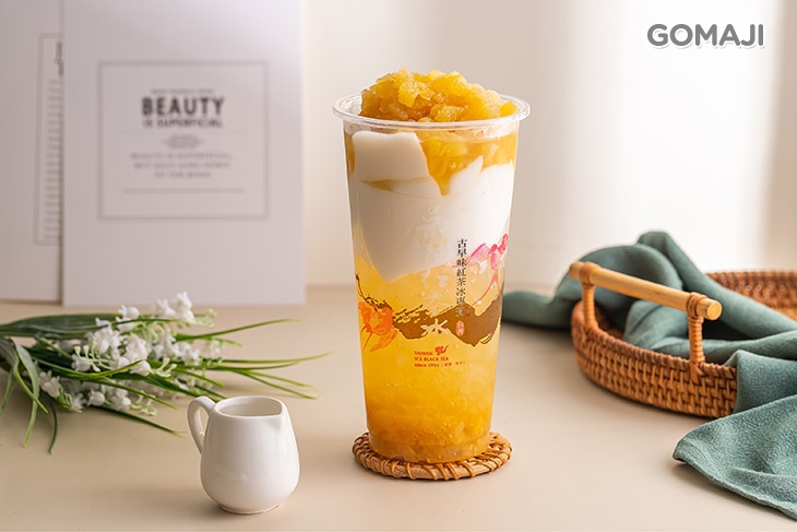 鳳梨金萱+杏仁凍