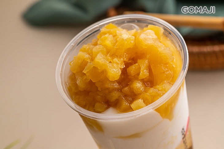 鳳梨金萱+杏仁凍