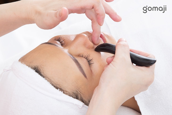 去角質＋黑曜能量石疏通(眼睛舒緩SPA＋臉部＋咀嚼肌)