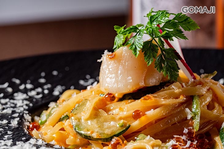 干貝海膽細扁麵