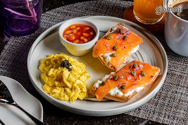 乳酪燻鮭魚嫩蛋