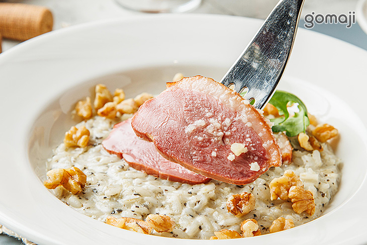 煙燻鴨胸佐奶油松露燉飯