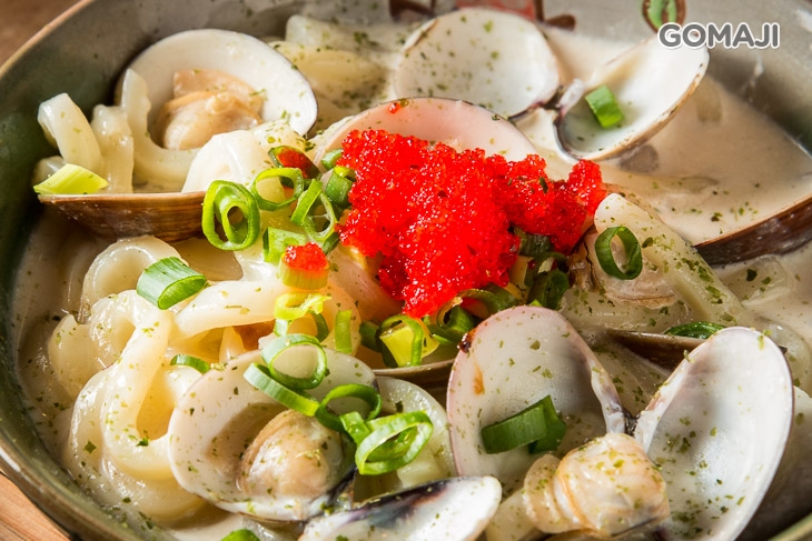 白醬蛤蜊明太子烏龍麵