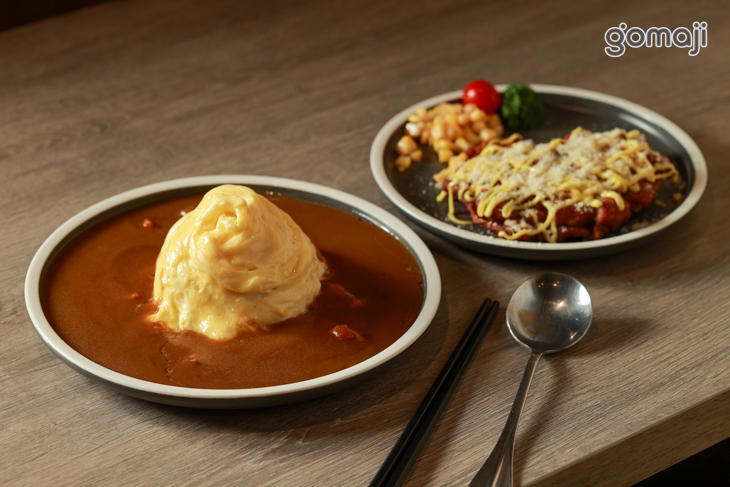 重磅起司腿排歐姆蛋咖哩飯