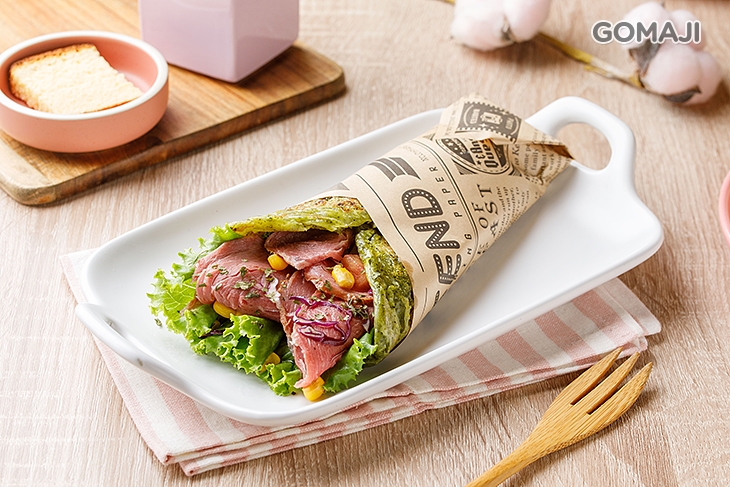 胡椒牛肉蛋椿捲餅