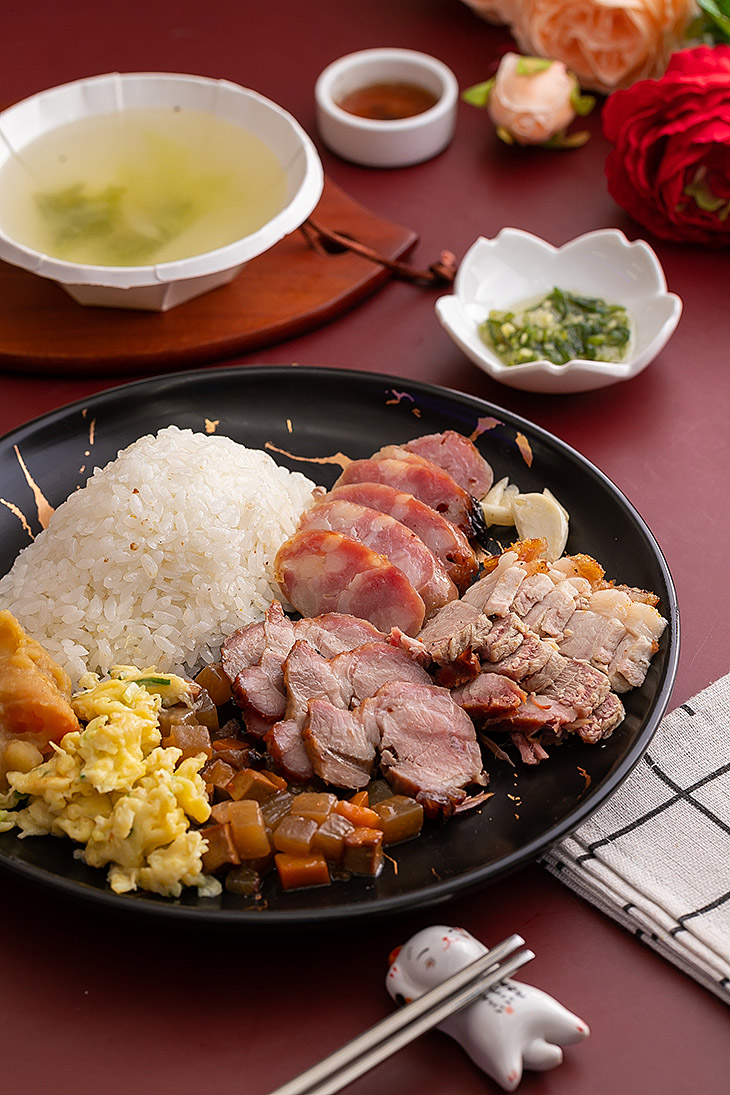 蒜味香腸/蜜汁叉燒/脆皮燒肉