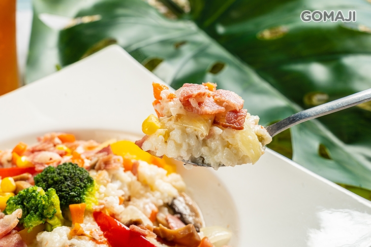 青醬奶油培根燉飯