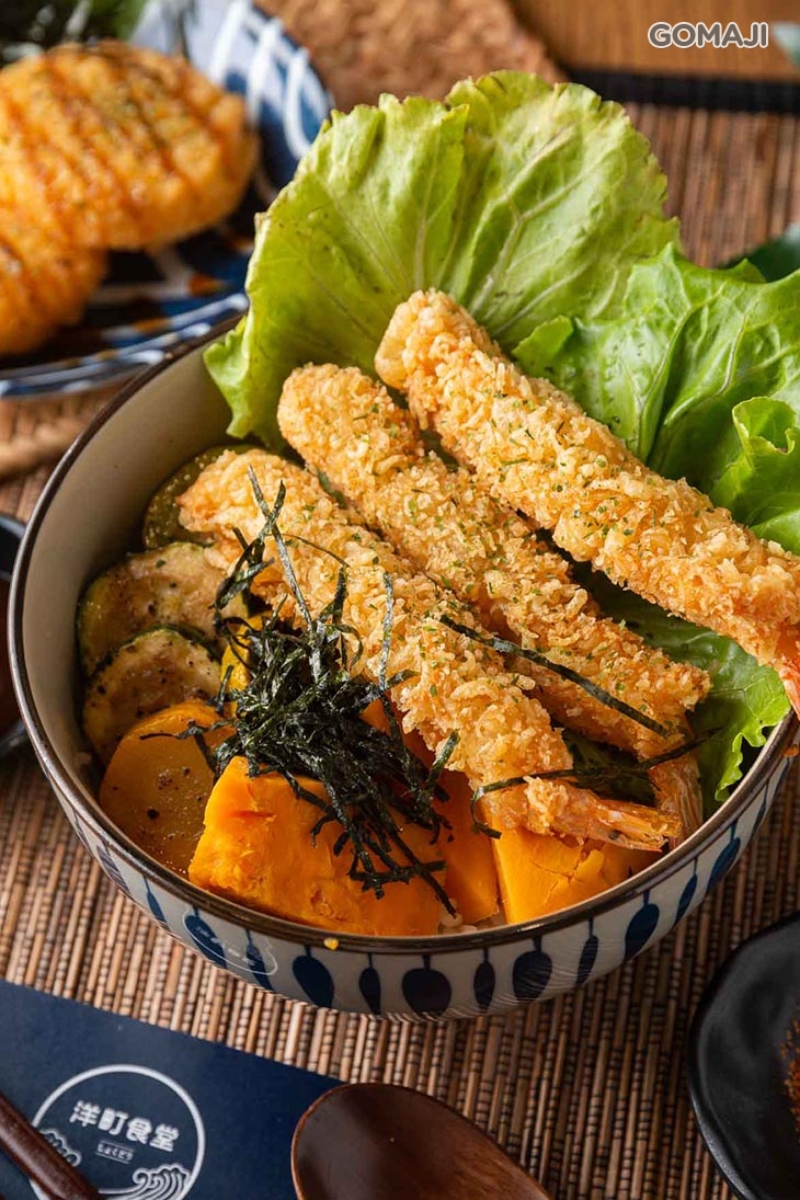 日式炸蝦丼 + 日式可樂餅一份