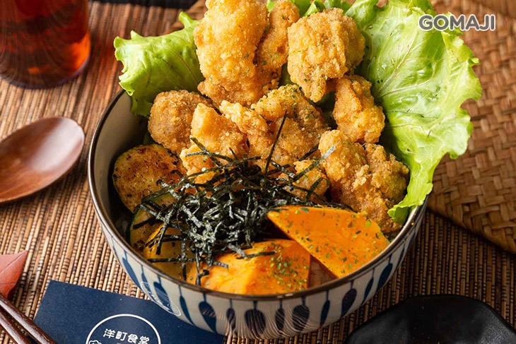 日式唐揚雞丼 + 日式可樂餅一份