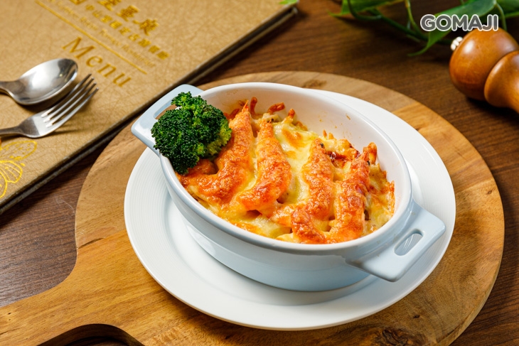 鮮蝦野菇焗烤飯