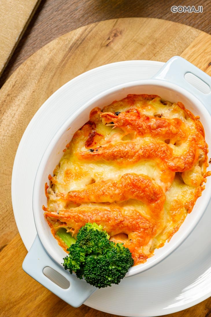 鮮蝦野菇焗烤飯