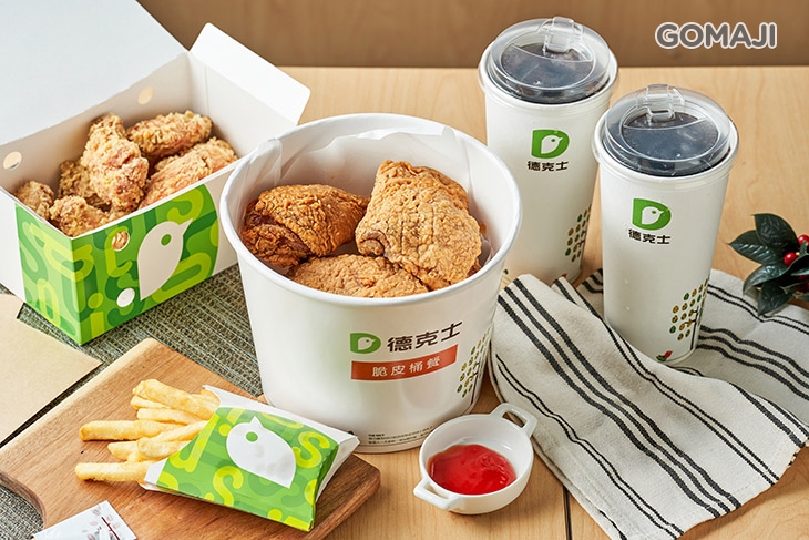  B.炸雞團聚分享餐  〈六塊炸雞桶(經典原味/四川椒麻 任選六) + 脆皮辣翅盒一份 + 咔滋脆薯(中)一份 + 33元飲品任選二〉