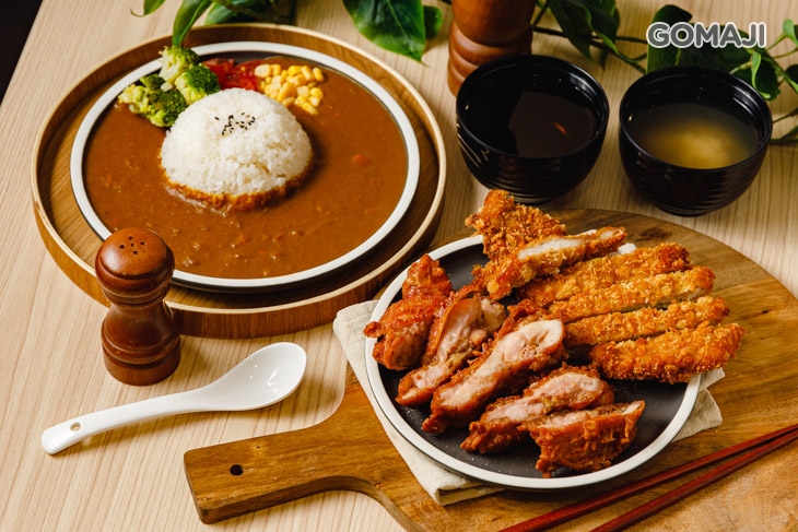 人氣蝦蝦海陸雙拼(蝦+鮭魚/雞腿+豬) 單人套餐