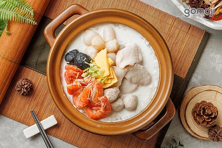 牛奶起司海鮮砂鍋粥