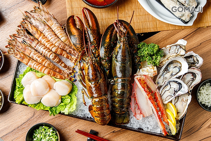 波士頓龍蝦／干貝／帝王蟹／明蝦／生蠔 