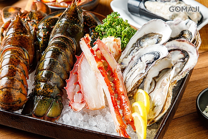 波士頓龍蝦／干貝／帝王蟹／明蝦／生蠔 