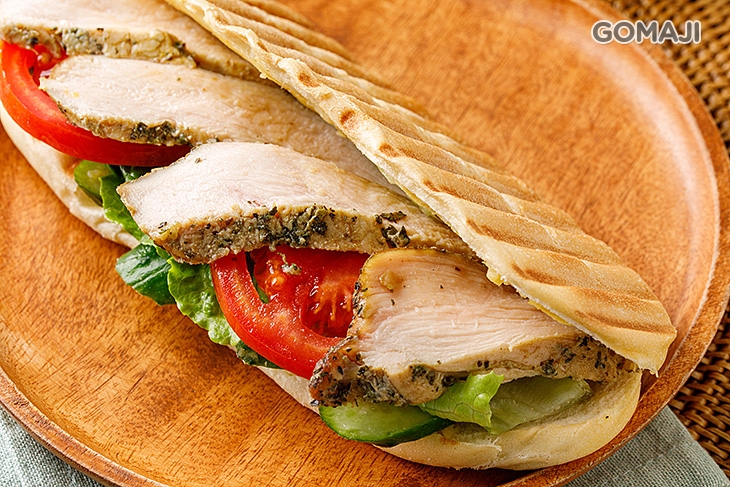 磚壓帕里尼軟法(烤雞)