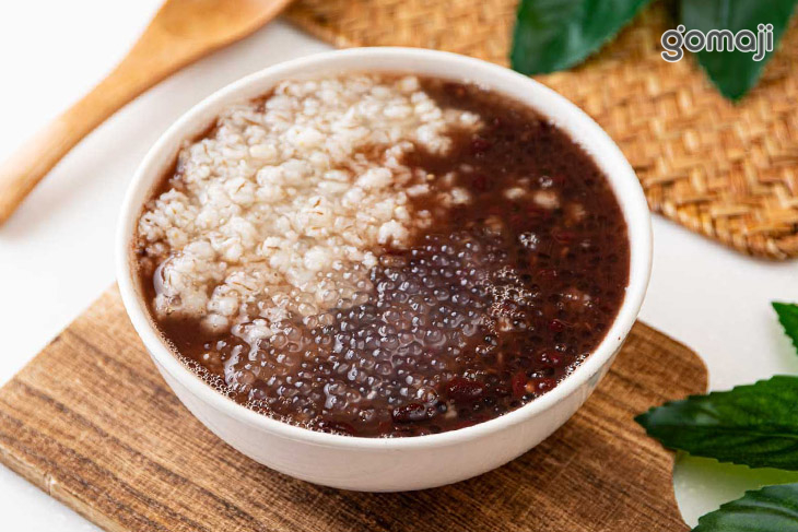 紅豆湯纖麥露露一份(紅豆湯+養生麥片+谷溜西米露)