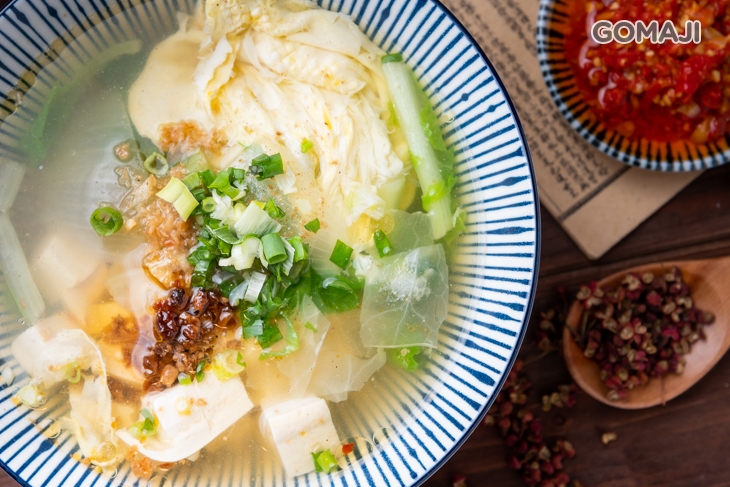 青菜豆腐蛋花湯