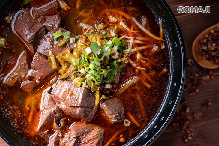 麻辣鴨血拉麵(湯)