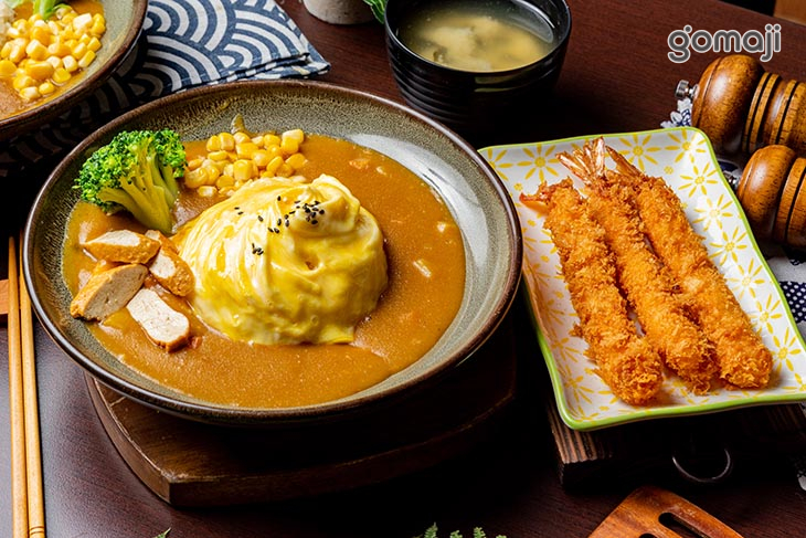 日式咖哩飯+蛋包+日式香酥魚排(招牌起司)