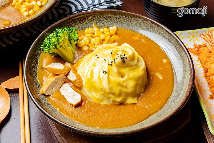 日式咖哩飯+蛋包+日式香酥魚排(招牌起司)