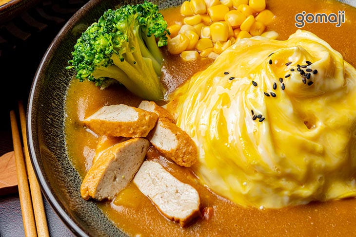 日式咖哩飯+蛋包+日式香酥魚排(招牌起司)