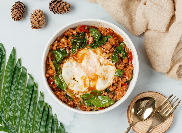 打拋豬肉丼(辣)
