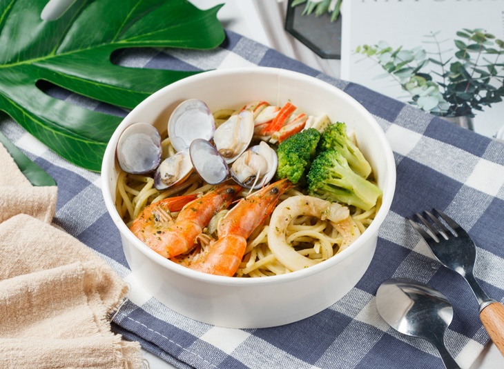 海鮮青醬麵