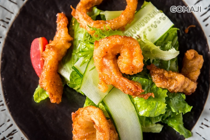 酥炸海鮮金桔沙拉