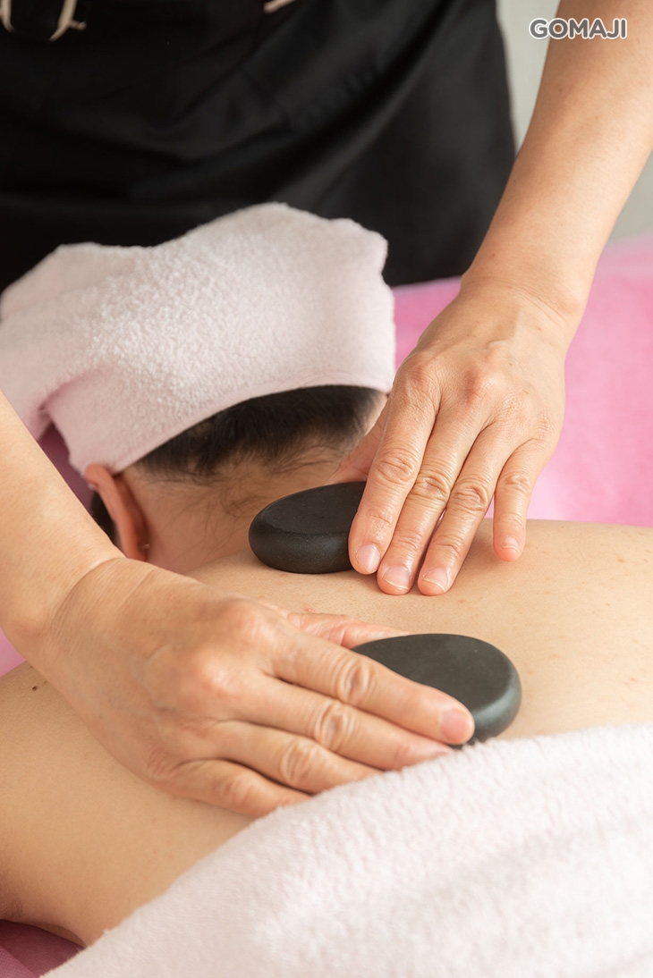 背部熱石順氣舒壓