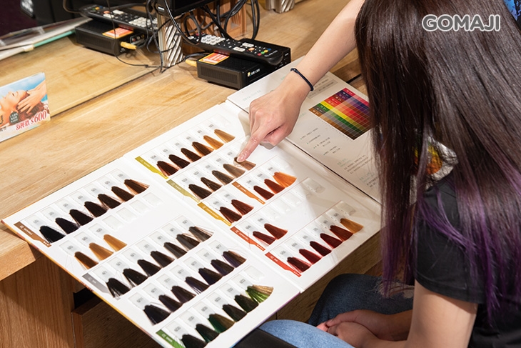 單色上染 (挑染)